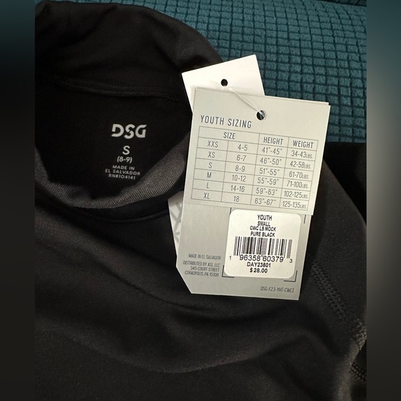 Kids DSG-Size:S (8-9)Jet black-Very warm,soft&cozy Cold weather compression -NWT - Picture 5 of 9